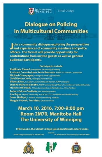 Dialogue on Policing in Multicultural Communities Poster